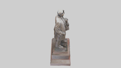 Immigrant Memorial statue model VR / AR / low-poly