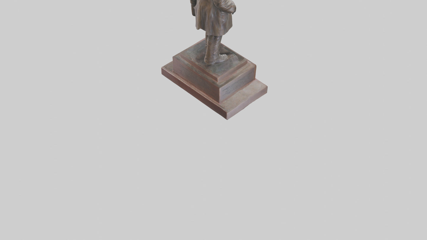 Immigrant Memorial statue model VR / AR / low-poly