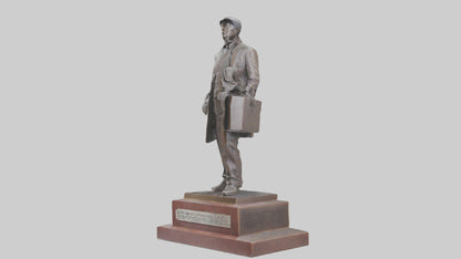 Immigrant Memorial statue model VR / AR / low-poly