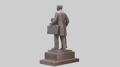 Immigrant Memorial statue model VR / AR / low-poly