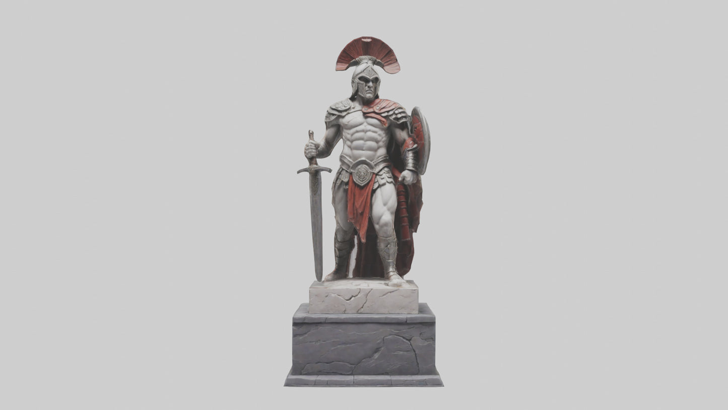 Immortal Gladiator statue model VR / AR / low-poly