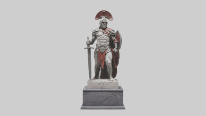 Immortal Gladiator statue model VR / AR / low-poly