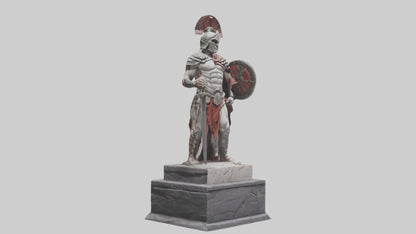 Immortal Gladiator statue model VR / AR / low-poly