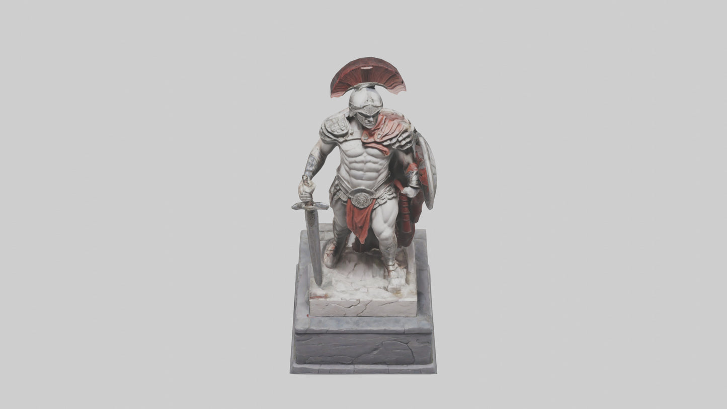 Immortal Gladiator statue model VR / AR / low-poly