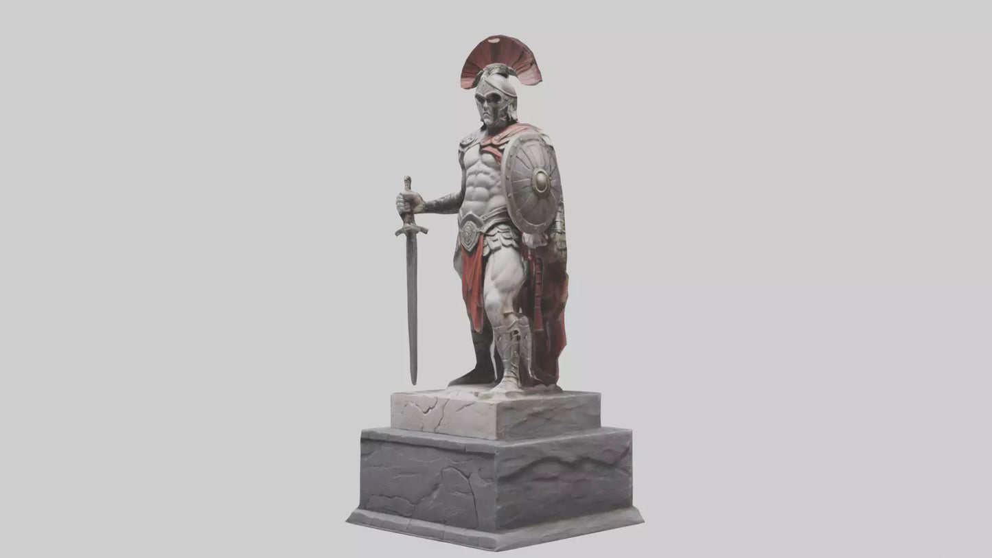 Immortal Gladiator statue model VR / AR / low-poly