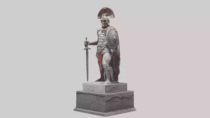 Immortal Gladiator statue model VR / AR / low-poly