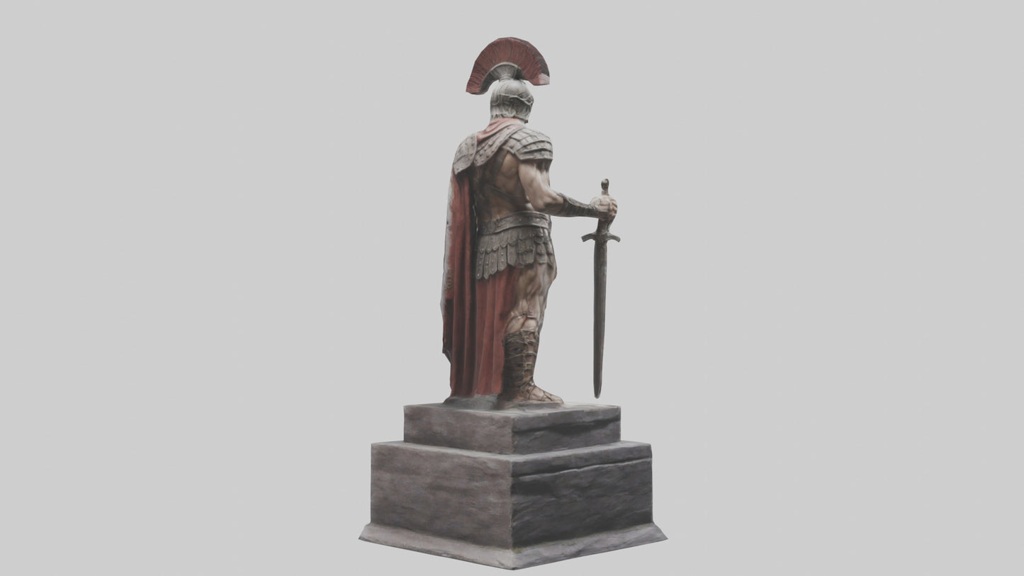 Immortal Gladiator statue model VR / AR / low-poly