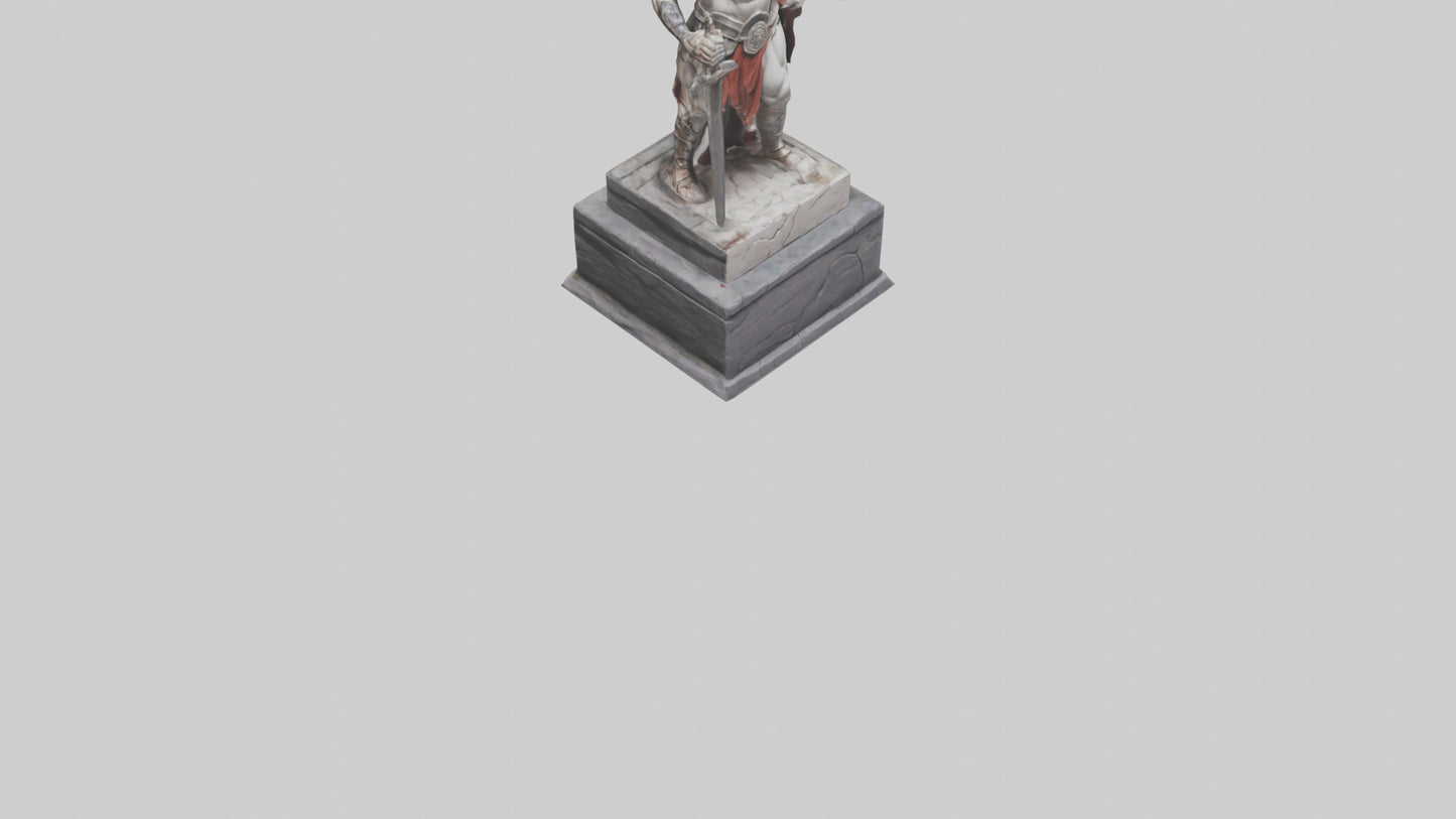 Immortal Gladiator statue model VR / AR / low-poly