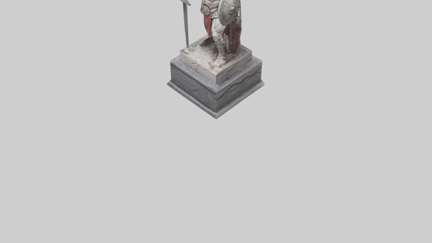 Immortal Gladiator statue model VR / AR / low-poly