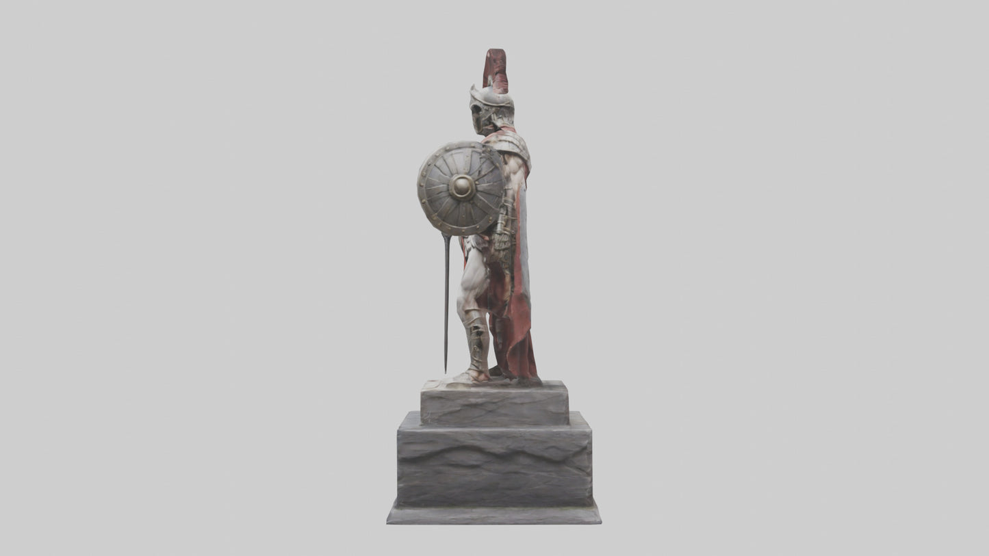 Immortal Gladiator statue model VR / AR / low-poly