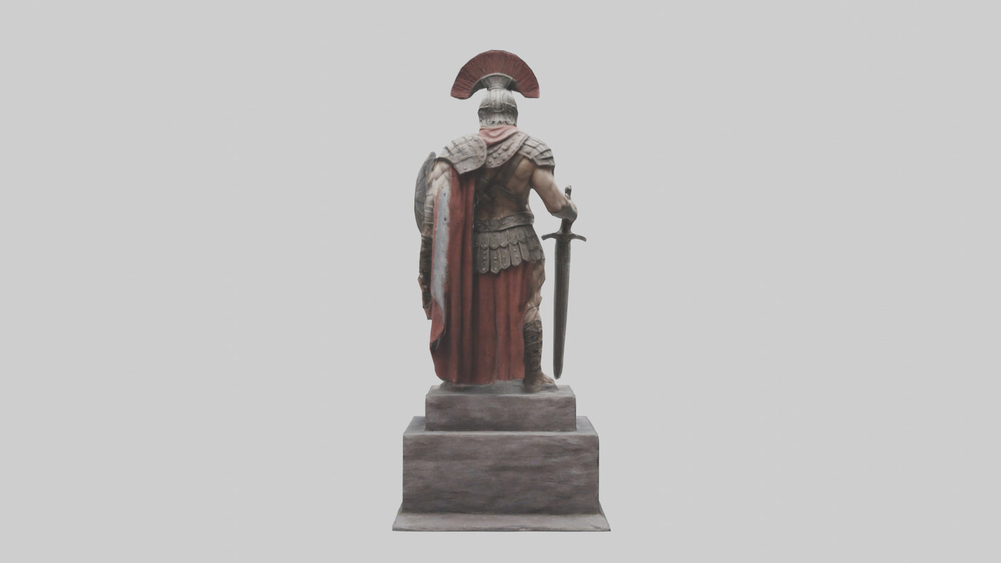 Immortal Gladiator statue model VR / AR / low-poly