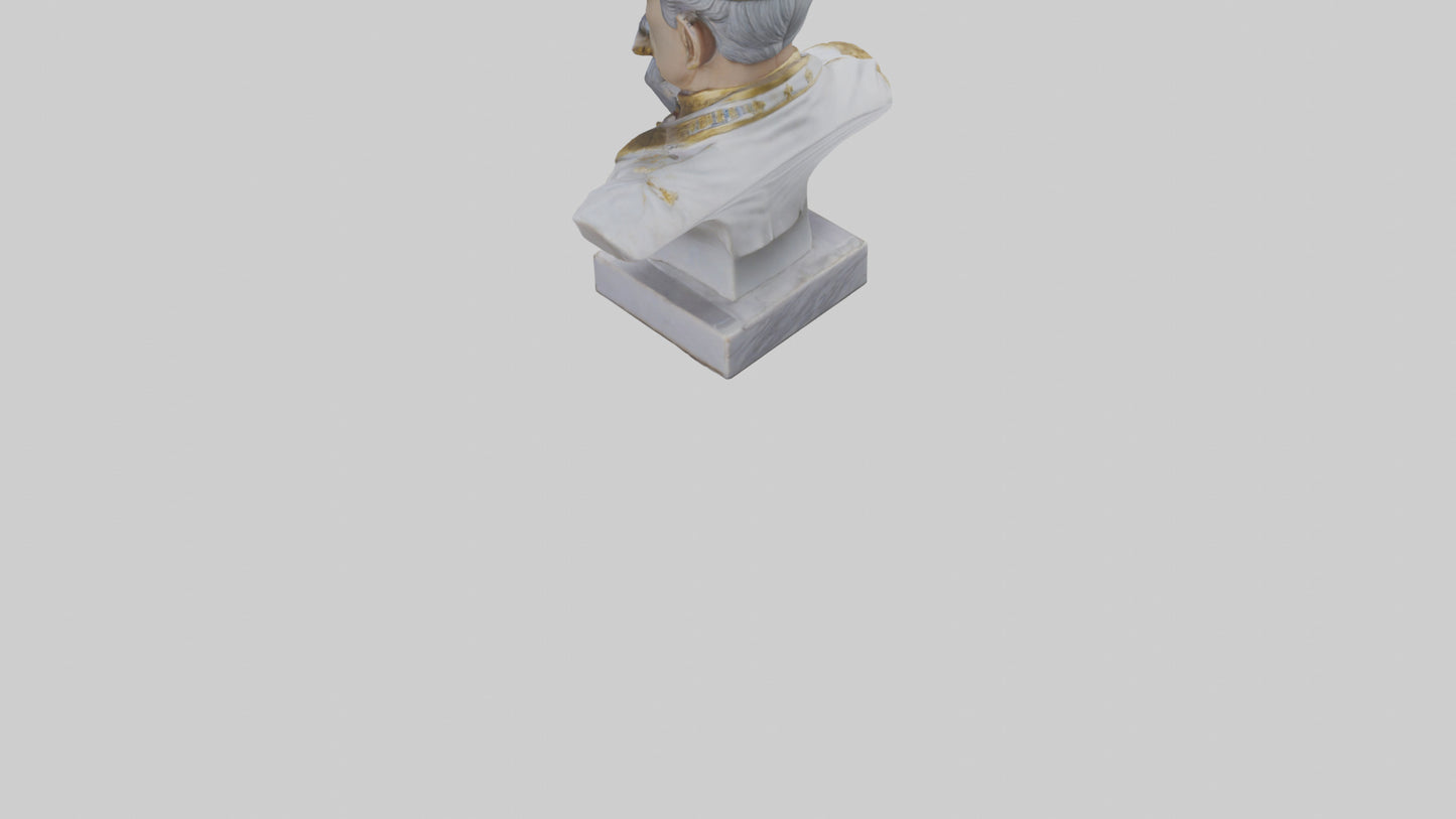 3D model Imperial Emperor bust statue model VR / AR / low-poly