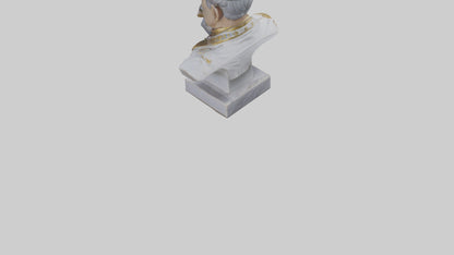 3D model Imperial Emperor bust statue model VR / AR / low-poly