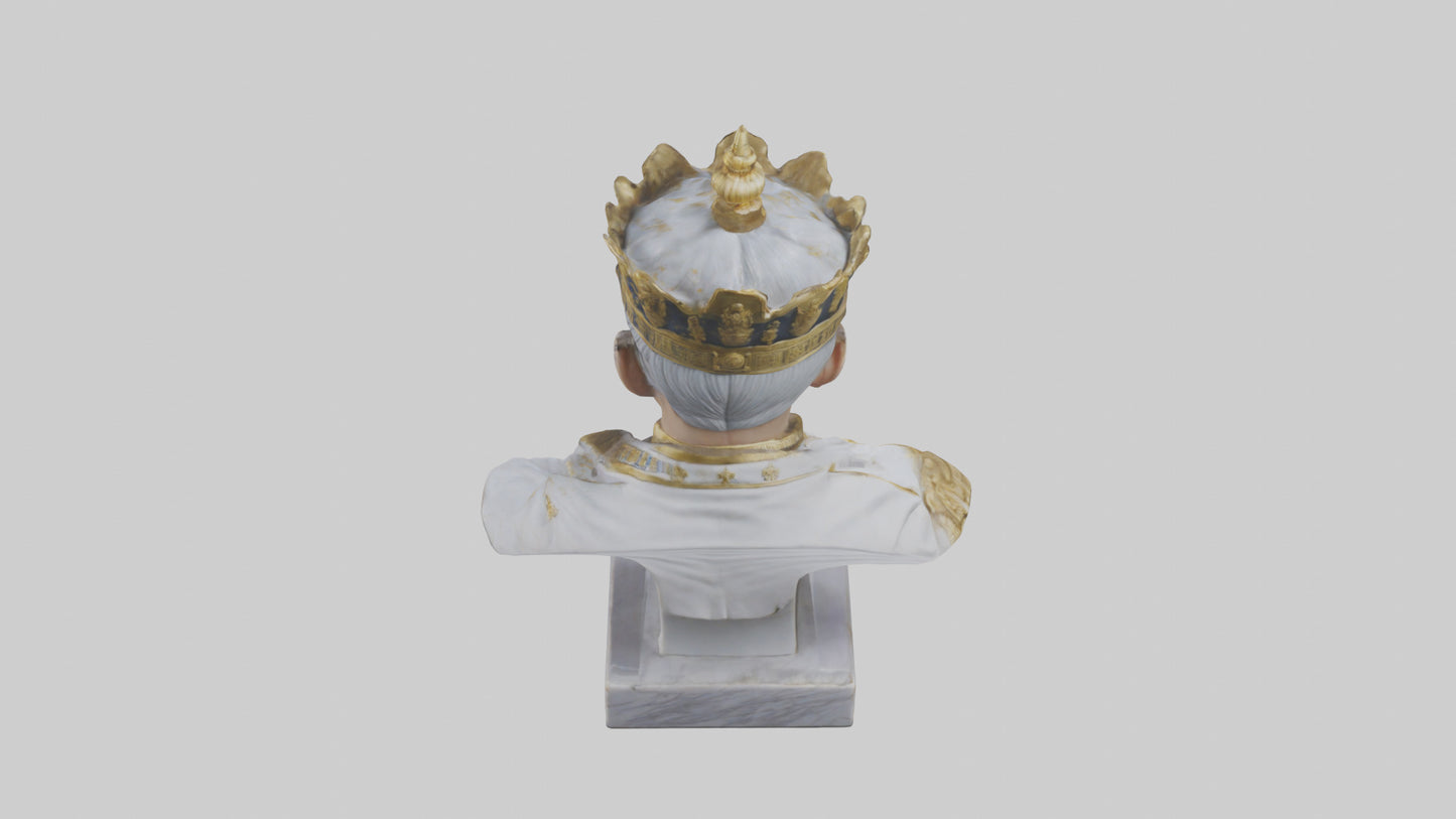3D model Imperial Emperor bust statue model VR / AR / low-poly