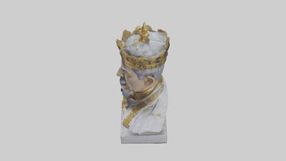 3D model Imperial Emperor bust statue model VR / AR / low-poly