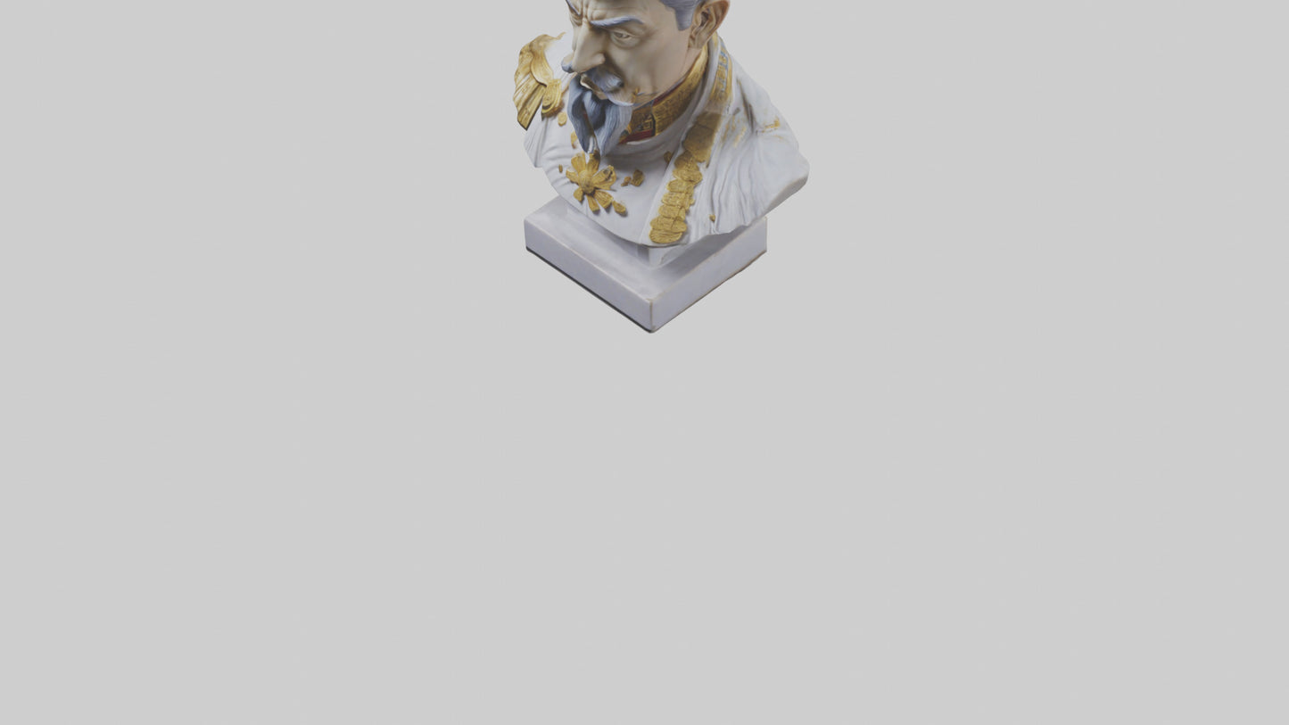 3D model Imperial Emperor bust statue model VR / AR / low-poly