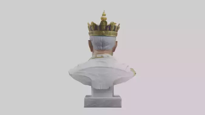 3D model Imperial Emperor bust statue model VR / AR / low-poly