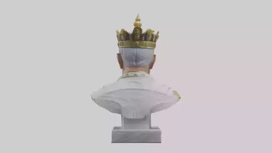 3D model Imperial Emperor bust statue model VR / AR / low-poly