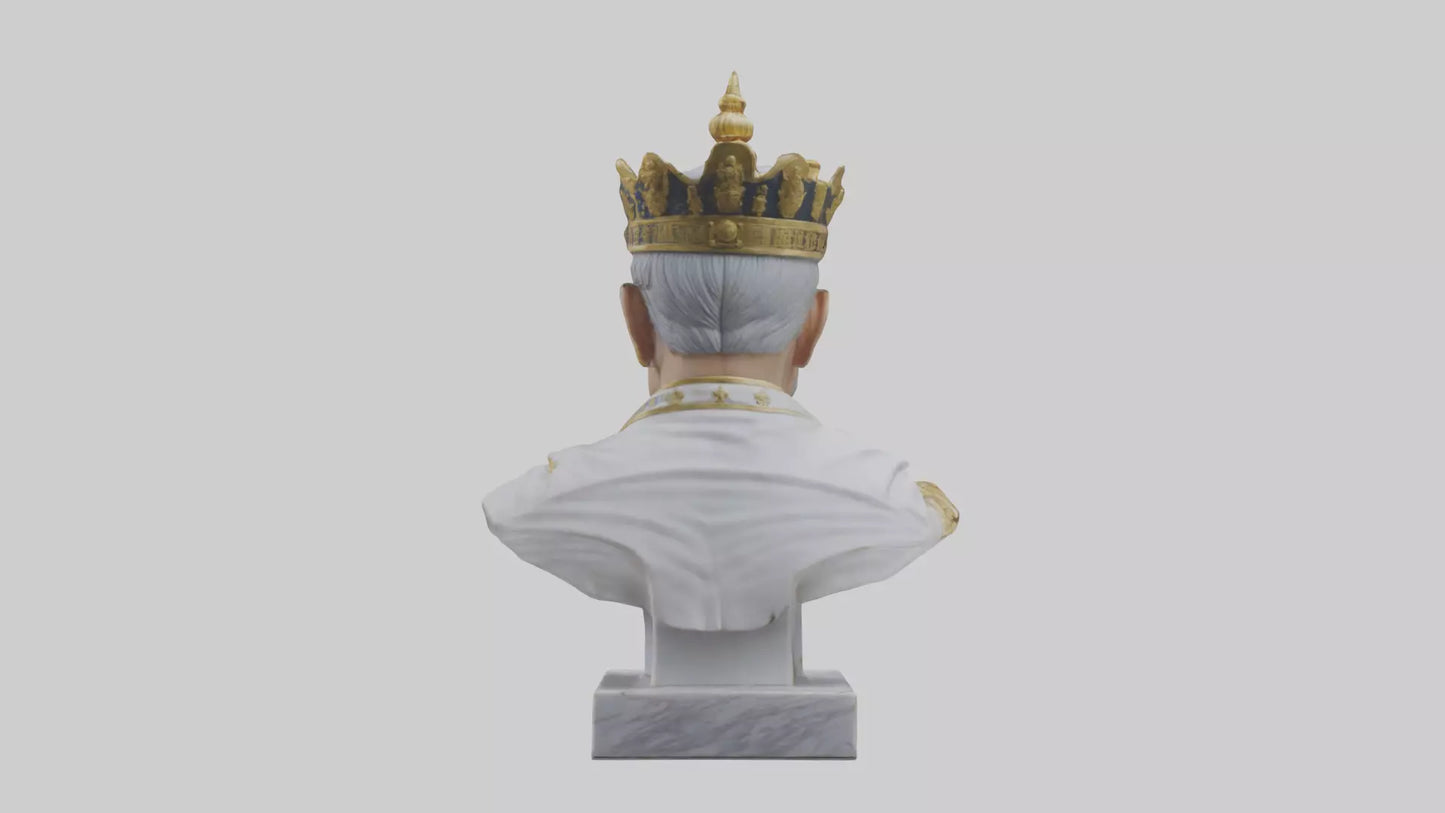 3D model Imperial Emperor bust statue model VR / AR / low-poly