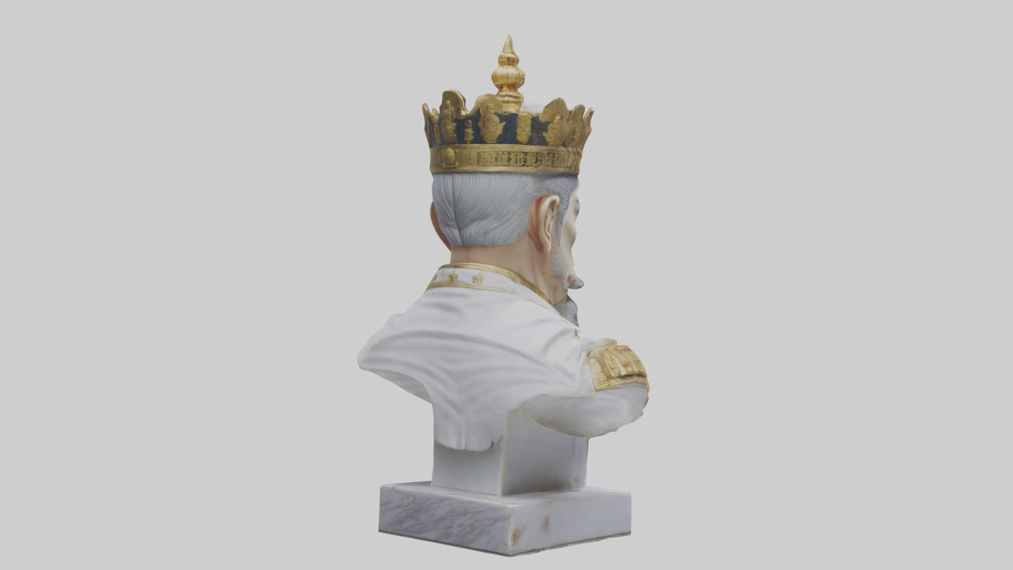 3D model Imperial Emperor bust statue model VR / AR / low-poly