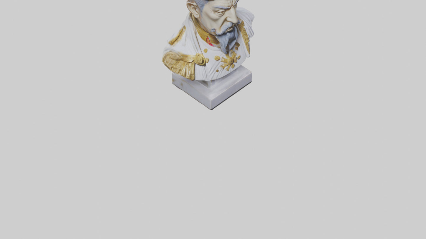 3D model Imperial Emperor bust statue model VR / AR / low-poly