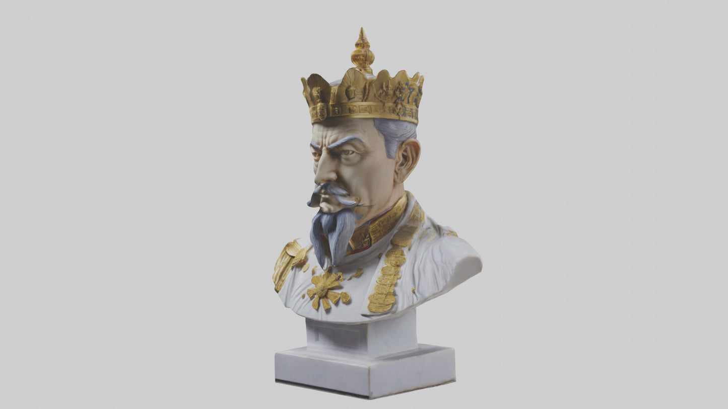 3D model Imperial Emperor bust statue model VR / AR / low-poly