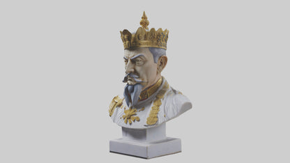 3D model Imperial Emperor bust statue model VR / AR / low-poly
