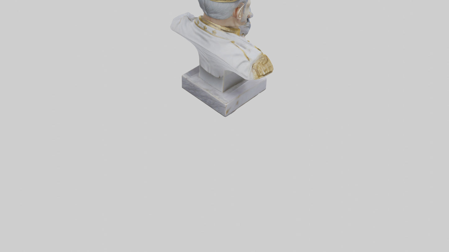 3D model Imperial Emperor bust statue model VR / AR / low-poly