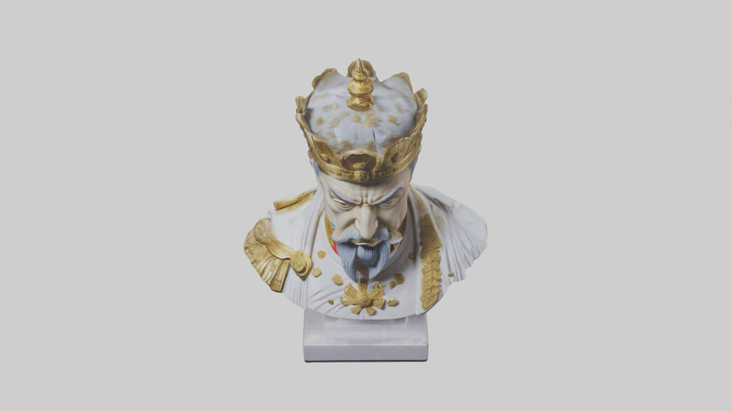 3D model Imperial Emperor bust statue model VR / AR / low-poly