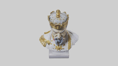 3D model Imperial Emperor bust statue model VR / AR / low-poly