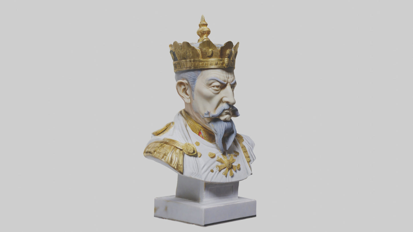 3D model Imperial Emperor bust statue model VR / AR / low-poly