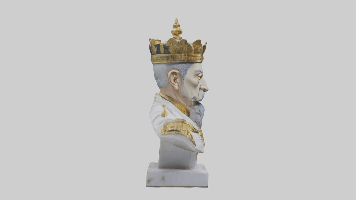 3D model Imperial Emperor bust statue model VR / AR / low-poly