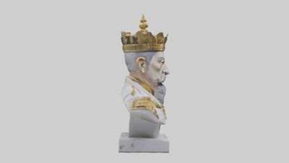 3D model Imperial Emperor bust statue model VR / AR / low-poly