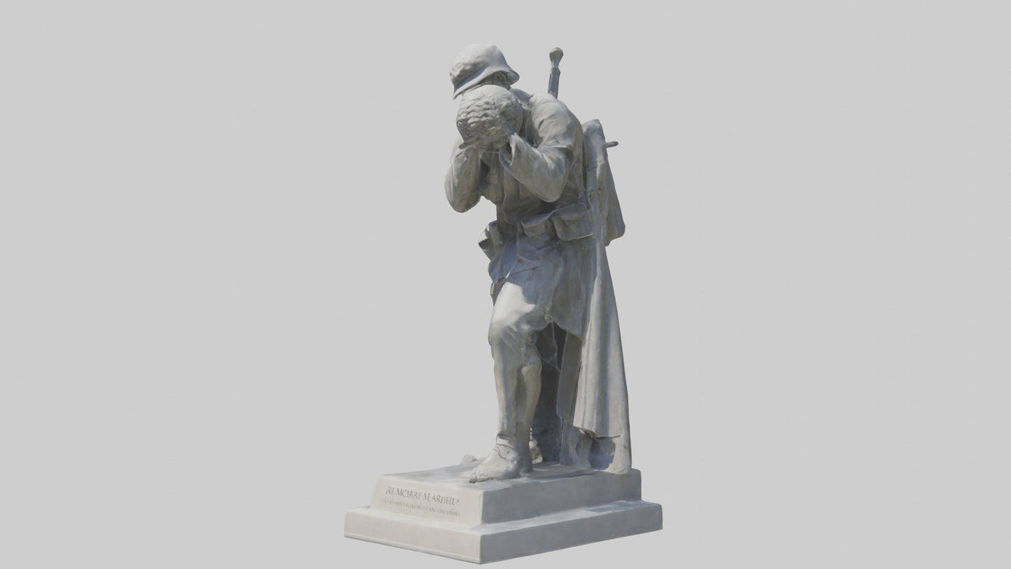 3D model In Memory of the Fallen statue model VR / AR / low-poly