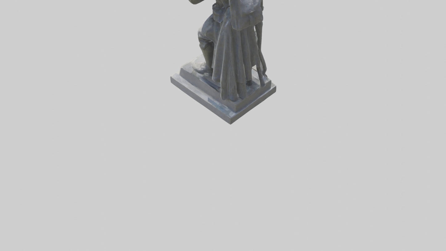 3D model In Memory of the Fallen statue model VR / AR / low-poly
