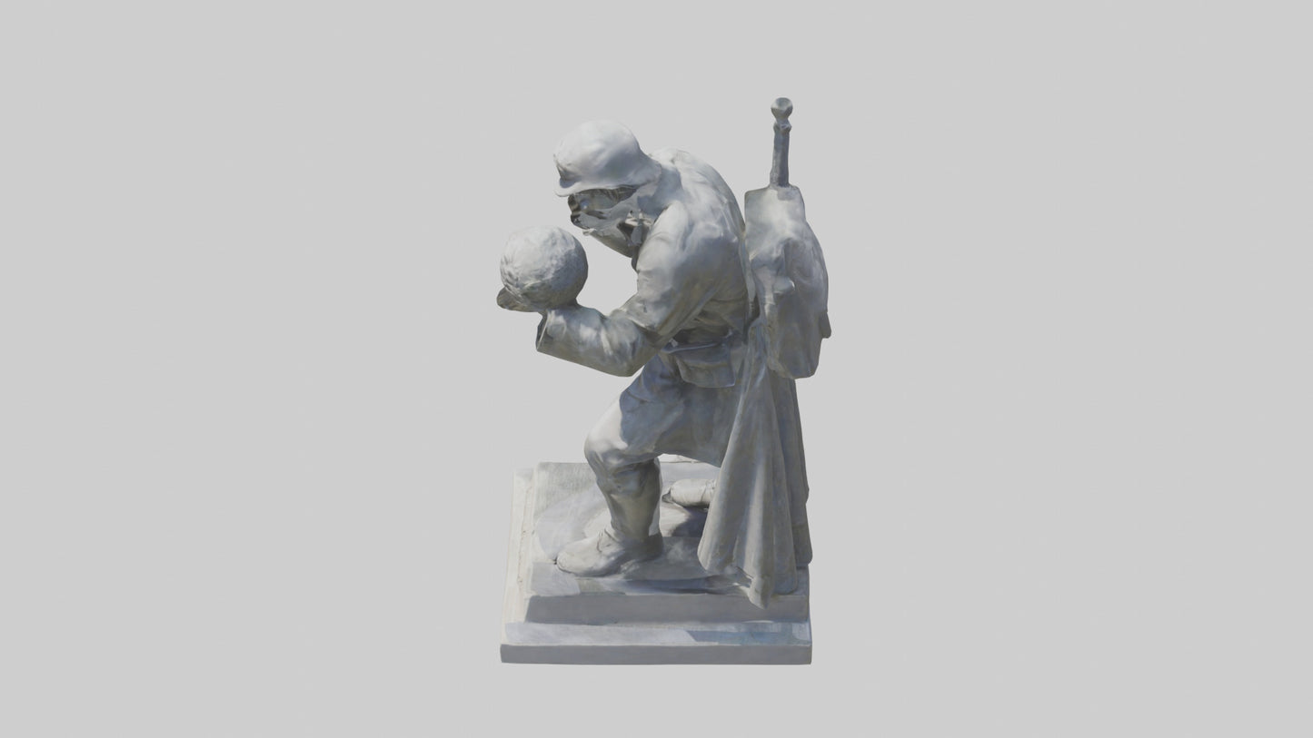3D model In Memory of the Fallen statue model VR / AR / low-poly