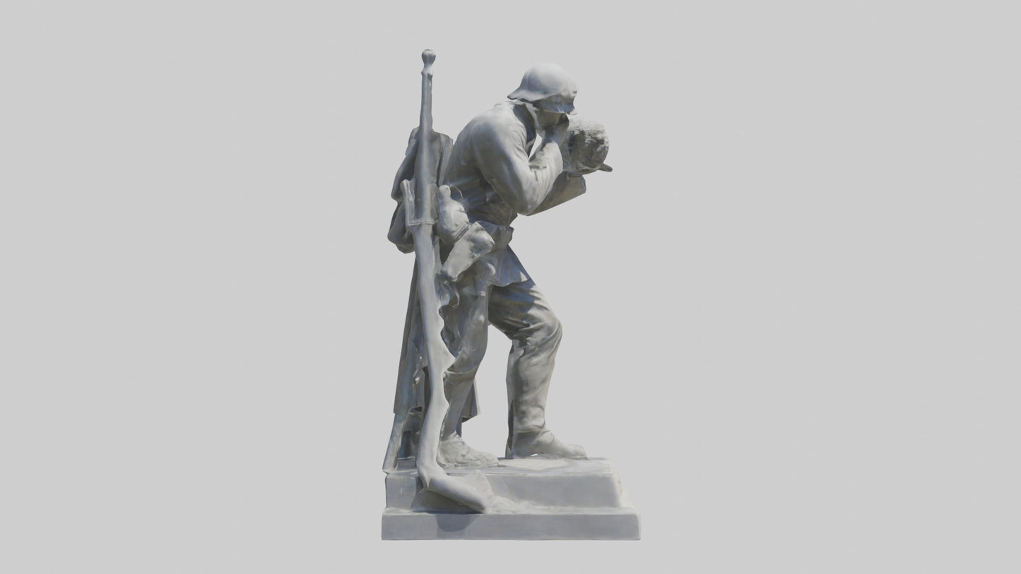 3D model In Memory of the Fallen statue model VR / AR / low-poly