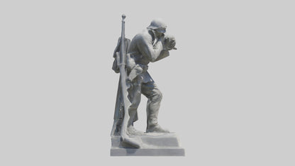 3D model In Memory of the Fallen statue model VR / AR / low-poly