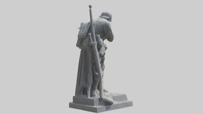 3D model In Memory of the Fallen statue model VR / AR / low-poly