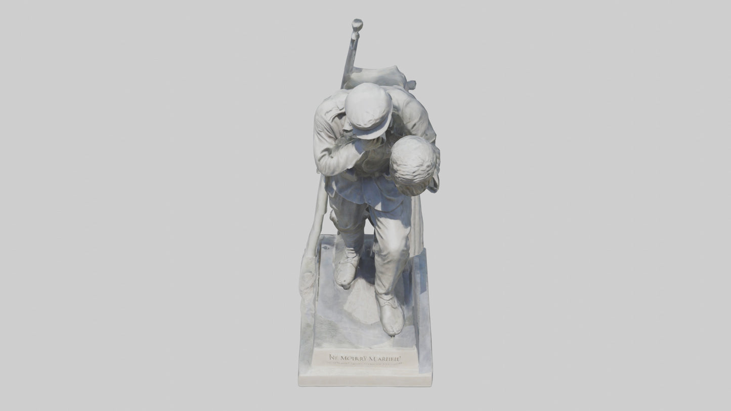 3D model In Memory of the Fallen statue model VR / AR / low-poly