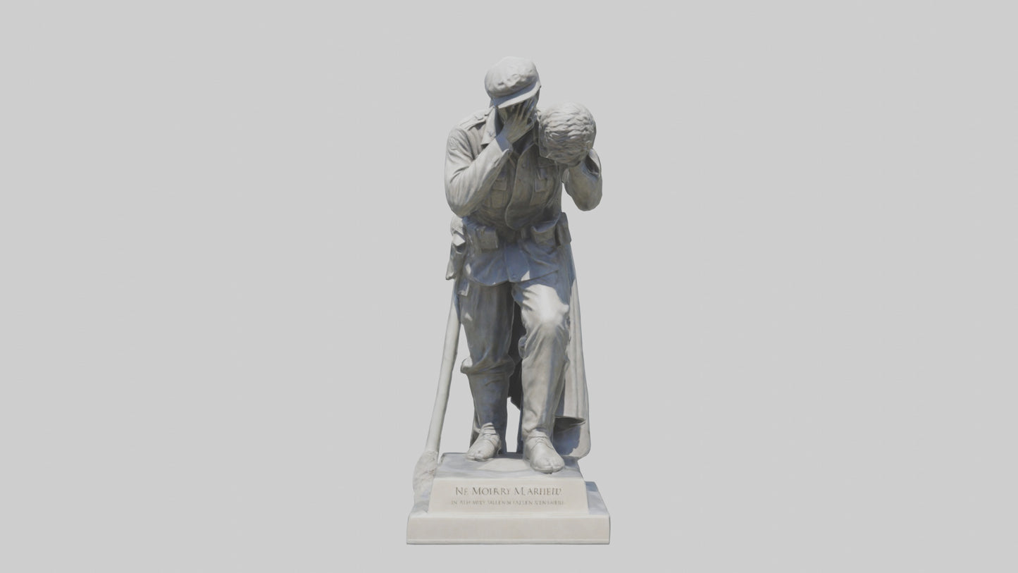 3D model In Memory of the Fallen statue model VR / AR / low-poly