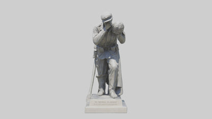 3D model In Memory of the Fallen statue model VR / AR / low-poly