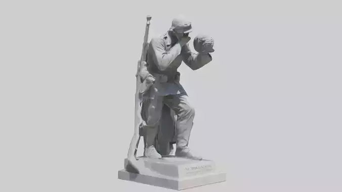 3D model In Memory of the Fallen statue model VR / AR / low-poly