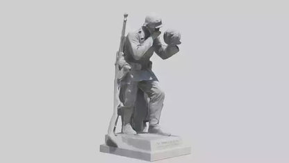 3D model In Memory of the Fallen statue model VR / AR / low-poly