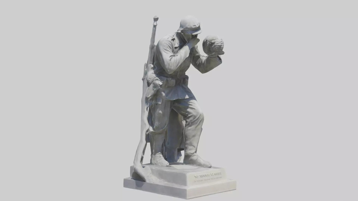 3D model In Memory of the Fallen statue model VR / AR / low-poly
