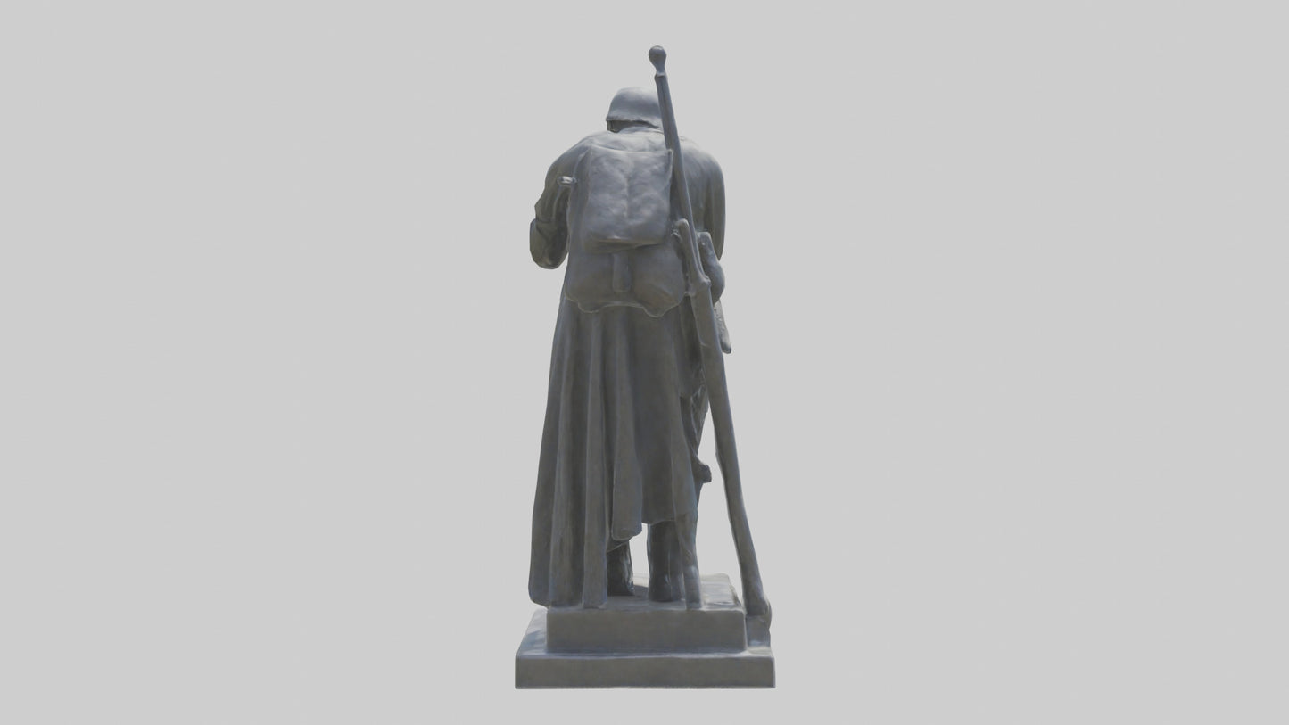 3D model In Memory of the Fallen statue model VR / AR / low-poly