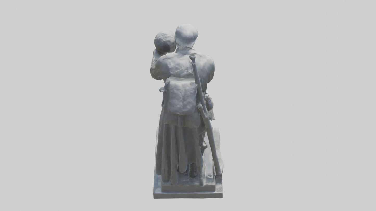 3D model In Memory of the Fallen statue model VR / AR / low-poly