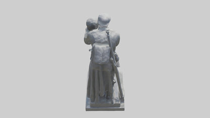 3D model In Memory of the Fallen statue model VR / AR / low-poly