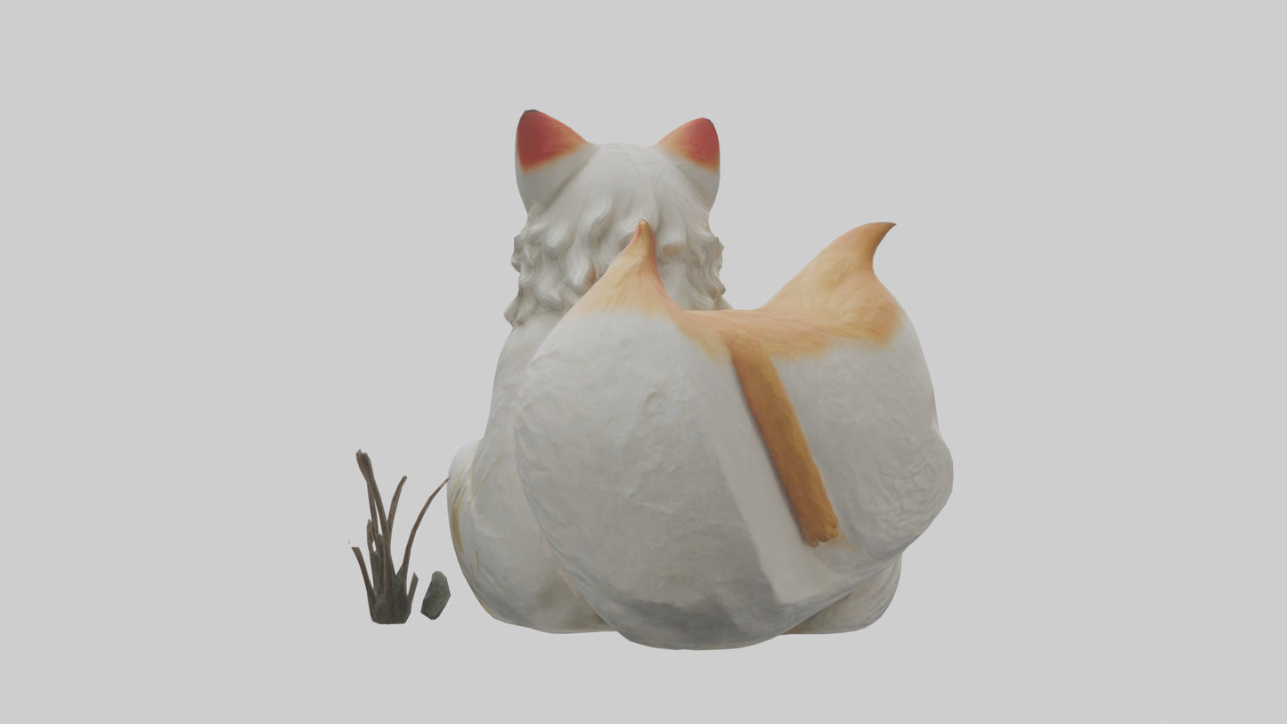 Inari statue model VR / AR / low-poly