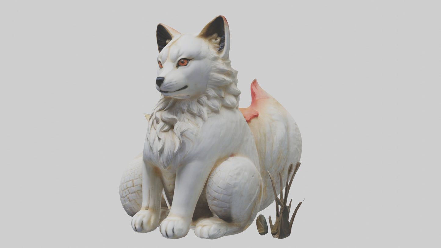 Inari statue model VR / AR / low-poly